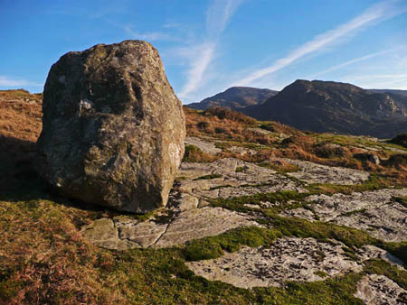 Boulder with Rhinog Fawr